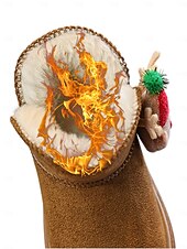 Недорогие Детские рождественские туфли-Теплые детские рождественские сапоги на меху с подвеской в виде оленя — уютная зимняя обувь для праздничных приключений