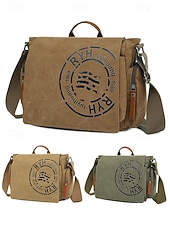 levne Pánské tašky-Pánská plátěná taška přes rameno s velkou kapacitou, vintage crossbody brašna na notebook, knihy a cestování