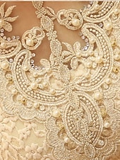 olcso Csipkés felsők-Női Blúz Tömör szín Elegáns Stílusos Alap Hosszú ujj Magasnyakú Normál felsők Napi Csipke Kollázs Fekete Sárgabarack Tavasz Ősz Tél