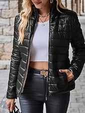 Damskie Płaszcz zimowy Dół Zatrzymujący ciepło Wygodny Zamek Kieszeń Codzienny Równina Urlop Dzienne zużycie Wyjściowe Weekend Regularny Kaptur Regularny Długi rękaw Odzież wierzchnia Granatowy Czarny tanie Kurtki puchowe-Damskie Płaszcz zimowy Dół Zatrzymujący ciepło Wygodny Zamek Kieszeń Codzienny Równina Urlop Dzienne zużycie Wyjściowe Weekend Regularny Kaptur Regularny Długi rękaw Odzież wierzchnia Granatowy Czarny