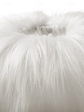 abordables Chaussettes pour femmes-Jambières en fausse fourrure pour femmes, couvre-bottes moelleux jusqu&#039;aux genoux, accessoires de costumes de fête d&#039;hiver élégants, tenues de Noël et de vacances