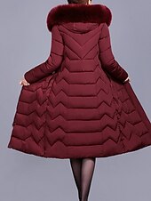 Dam Anorak Bekväm Andningsfunktion Dragkedja Ficka Knappar Pälskrage Ledigt Slät Semester Gata Ledigt Dagliga kläder Dragkedja Lång Huva Normal Långärmad Ytterkläder Svart Vin Rubinrött Vår Höst billiga Vinterparka-Dam Anorak Bekväm Andningsfunktion Dragkedja Ficka Knappar Pälskrage Ledigt Slät Semester Gata Ledigt Dagliga kläder Dragkedja Lång Huva Normal Långärmad Ytterkläder Svart Vin Rubinrött Vår Höst