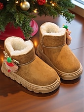 Недорогие Детские рождественские туфли-Теплые детские рождественские сапоги на меху с подвеской в виде оленя — уютная зимняя обувь для праздничных приключений