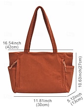 billiga Hand- och toteväskor-Dammanchesterväska, stor kapacitet, avslappnad vintage-axelväska, lättviktig shoppingväska för resor och arbete för damer