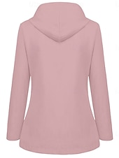 economico Cappotti Invernali-Per donna Giacca Casual Giacca con Cappuccio Impermeabile Caldo Tasca Bottoni Foderato in pile Casual Semplice Vacanza Streetwear Casuale Abbigliamento quotidiano Monopetto Regolare Collo ripiegato