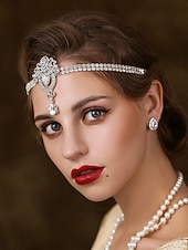 economico Accessori per capelli da donna-Cerchietto flapper da donna anni '20 con strass - accessorio per capelli vintage in stile Gatsby con perline di cristallo per feste retrò, matrimoni o eventi in costume