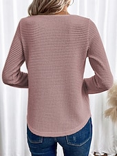 tanie Koronkowe topy-Damskie Koszula Jednokolorowe Elegancja Bohema Zabytkowe Długi rękaw Półgolf Zwykłe topy Praca Codzienny Koronka Haft Koronka iluzjonistyczna Brudny róż Niebieski Pomarańczowy Beżowy Wiosna Jesie