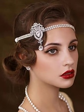 economico Accessori per capelli da donna-Cerchietto flapper da donna anni '20 con strass - accessorio per capelli vintage in stile Gatsby con perline di cristallo per feste retrò, matrimoni o eventi in costume