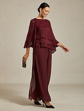 Недорогие Нарядные топы-Жен. Кружевная рубашка Блуза Нарядные Топы Топы из шифона Сплошной цвет Цветочный принт Элегантный стиль Стиль На каждый день Рукав до локтя Рукава-крылышки Вырез лодочкой Обычные топы