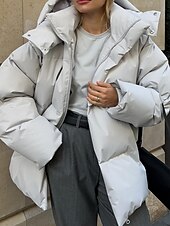 Dam Anorak Bekväm Andningsfunktion Dragkedja Ficka Ledigt Slät Semester Gata Ledigt Dagliga kläder Enkelknäppt Normal Huva Normal Långärmad Ytterkläder Svart Vin Brun Vår Höst billiga Vinterparka-Dam Anorak Bekväm Andningsfunktion Dragkedja Ficka Ledigt Slät Semester Gata Ledigt Dagliga kläder Enkelknäppt Normal Huva Normal Långärmad Ytterkläder Svart Vin Brun Vår Höst