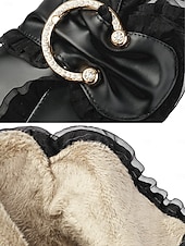 preiswerte Stiefeletten-Rote Damenstiefeletten mit goldener Schleife – festliche High Heel-Stiefel für Damen – perfekt für Weihnachtsfeiern, Feiertagstreffen und Abende