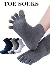 Недорогие Мужские перчатки-мужские носки из чистого хлопка – дышащие, удобные и стильные носки для повседневной носки и активного образа жизни, доступны в разных цветах