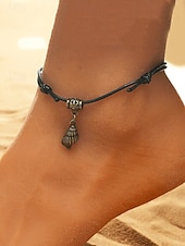 cheap Women's Bracelet-Women's Dragonfly Pendant Anklet, Adjustable Rope Bracelet with Vintage Charm, Boho Beach Foot Jewelry for Summer, Parties &amp; Holidays