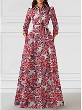  A-linjainen lattiatason joka puhujapuku häätvieraspuku muodolliset puvut häääitiä varten pitkät hihat kaulakaulus tyylikäs vintage muodollinen jossa on solmia