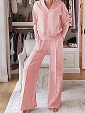 abordables Survêtements pour femmes-Femmes Chemise manche longue Col en V Uni Élégant ancien Sports Occasionnel Quotidien Extérieur Bleu Noir Blanche Printemps Coupe Ample