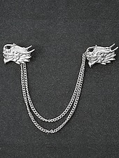 Недорогие Мужские галстуки и бабочки-Мужские рождественские булавки для воротника из сплава – элегантные дизайны в виде оленей с золотыми цепочками, идеально подходят для праздничных вечеринок, торжеств и зимних праздников