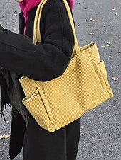 billiga Hand- och toteväskor-Dammanchesterväska, stor kapacitet, avslappnad vintage-axelväska, lättviktig shoppingväska för resor och arbete för damer