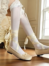  Женские балетки из розового атласа с завязками-лентами, элегантный и женственный дизайн, идеально подходят для занятий балетом, танцевальных выступлений и торжественных случаев.