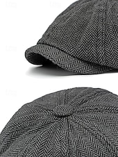 halpa Naisten hatut-Miesten jouluinen kalanruotokuvioinen newsboy-lippis, vintage-villasekoitteinen litteä lippis klassisella 8-paneelisella muotoilulla, monivärinen gatsby-tyylinen hattu talveksi, lomalle ja vapaa-aikaan