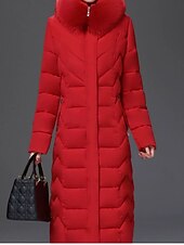 Dam Anorak Bekväm Andningsfunktion Dragkedja Ficka Knappar Pälskrage Ledigt Slät Semester Gata Ledigt Dagliga kläder Dragkedja Lång Huva Normal Långärmad Ytterkläder Svart Vin Rubinrött Vår Höst billiga Vinterparka-Dam Anorak Bekväm Andningsfunktion Dragkedja Ficka Knappar Pälskrage Ledigt Slät Semester Gata Ledigt Dagliga kläder Dragkedja Lång Huva Normal Långärmad Ytterkläder Svart Vin Rubinrött Vår Höst