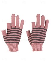 preiswerte Handschuhe für Damen-Unisex-Weihnachtsgeschenk-Touchscreen-Handschuhe, mehrfarbig, Polyestermaterial, Streifenmuster, warme Winterhandschuhe für Smartphones und Tablets, perfekt für die Weihnachtszeit