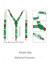 Недорогие Мужские галстуки и бабочки-Мужские рождественские подтяжки с принтами в виде снеговиков, леденцов и орнаментов, регулируемые и праздничные, разные цвета