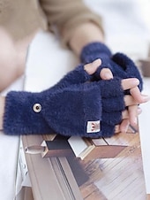 お買い得  レディース手袋-女性用 手袋 ニット ソリッドカラー クリスマス あたたか かわいいスタイル