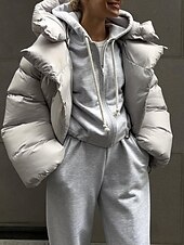 halpa Talvi Parka-Naisten Anorakki Mukava Hengittävä Tasku Napit Vapaa-aika Tavallinen Loma Katu Kausaliteetti Arki-asut Vetoketju Normaali Hupullinen Normaali Pitkähihainen Päällysvaatteet Musta Armeijan vihre