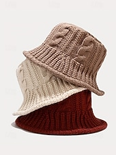 abordables Chapeaux pour femmes-Chapeau bob en tricot de Noël pour femme, chapeau d'hiver en tricot torsadé chaud pour femme, bonnet doux et confortable pour les vacances, les vêtements d'extérieur et décontractés