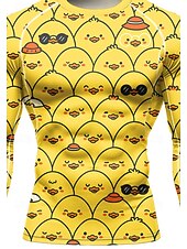 Недорогие Футболки и майки для бега-Муж. Универсальные Компрессионная футболка Футболка для бега 3D печать Длинный рукав Футболка Футболка Весна Осень Геометрический принт Быстровысыхающий Сжатие видеоизображений Для тренировки Power