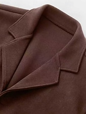 billige Trenchcoat for menn-Herre Ytterfrakk Trenchcoat Lang trenchcoat Feriereise Daglig Høst Vinter Polyester Vindtett Yttertøy Klær Mote Klassisk عادي Lomme Knaphul Enkeltkneppet