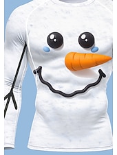 voordelige Hardloop T-shirts en Tanktops-Kerstmis Voor heren Uniseks Hardloopshirt Atletisch shirt Gymshirt Fitnessshirt Trainingsshirt Lange mouw T-shirt Grafisch UPF 50 UV-bestendig Zacht Zweetafvoerend Mountainbike Sportschooltraining