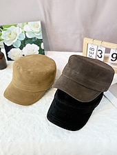economico Cappelli da uomo-berretto da uomo in pelle scamosciata: cappello da baseball in morbido tessuto, elegante e comodo, con cinturino regolabile, perfetto per uscite informali e attività all'aperto