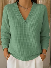 preiswerte Einfarbiges T-Shirt-Damen Hemd Elegant Vintage Täglich Blau Rosa Wein Braun Grün Frühling Herbst Winter