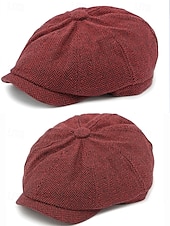 halpa Naisten hatut-Miesten jouluinen kalanruotokuvioinen newsboy-lippis, vintage-villasekoitteinen litteä lippis klassisella 8-paneelisella muotoilulla, monivärinen gatsby-tyylinen hattu talveksi, lomalle ja vapaa-aikaan