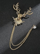 halpa Miesten solmiot ja rusetit-Miesten jouluinen rintaneula, jossa peura-, lohikäärme-, leijona- ja kruunuaiheet, metalliseosmateriaalia, juhlavia asusteita juhliin ja lahjoihin, useita kuvioita