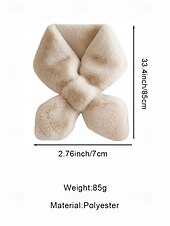 baratos Lenços Femininos-cachecol feminino de pele sintética de natal, aquecedor de pescoço macio com nó cruzado, xale elegante de inverno para festas de fim de ano e presentes