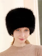 levne Klobouky-Dámské Teplá zimní čepice Denní Dovolená Pevná barva Polyester Na běžné nošení Zahřívací 1 PC