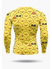 Недорогие Футболки и майки для бега-Муж. Универсальные Компрессионная футболка Футболка для бега 3D печать Длинный рукав Футболка Футболка Весна Осень Геометрический принт Быстровысыхающий Сжатие видеоизображений Для тренировки Power