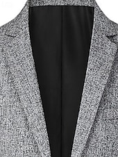 preiswerte Herren Klassische Blazer-Herren Blazer Geschäft Cocktailparty Hochzeitsfeier Mode Lässig Frühling Herbst Polyester Einfach Tasche Knöpfe Bequem Einreihig Blazer Schwarz Marineblau Grau