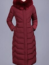 Dam Anorak Bekväm Andningsfunktion Dragkedja Ficka Knappar Pälskrage Ledigt Slät Semester Gata Ledigt Dagliga kläder Dragkedja Lång Huva Normal Långärmad Ytterkläder Svart Vin Rubinrött Vår Höst billiga Vinterparka-Dam Anorak Bekväm Andningsfunktion Dragkedja Ficka Knappar Pälskrage Ledigt Slät Semester Gata Ledigt Dagliga kläder Dragkedja Lång Huva Normal Långärmad Ytterkläder Svart Vin Rubinrött Vår Höst