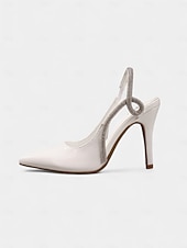 ieftine Pantofi slingback-Pantofi cu toc înalt, roșii, din piele lăcuită, cu slingback - pantofi eleganți stiletto cu vârful ascuțit și strasuri pentru cocktailuri &amp;evenimente formale