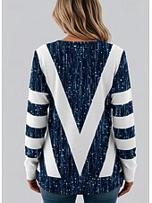 cheap Graphic shop Sweatshirts &amp; Hoodies-Women's Zip Up Sweatshirt Sweatshirt Pullover Basic Color Block Street Casual V Neck Zipper Long Sleeve Black Blue Green Fall &amp; Winter