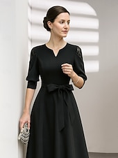 halpa Teen pituus-A-Linja Tee Pituuden Juhlapuku Kokkarepuku Häätvierasasu Morsiamen Äidin Puku Puolihihna V-kaulaosa Elegantti Vintage Juhla Rypytyksillä