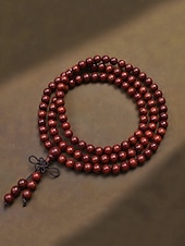 abordables Bijoux pour hommes-Bracelet de perles en bois multicouche pour homme, bracelet de prière mala vintage, bijoux fantaisie multicolores, cadeau de Noël unique pour un usage quotidien et les fêtes