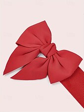 abordables Ceinture pour femme-Ceinture élastique à nœud pour femme, élégante et confortable pour les robes, accessoire de Noël parfait en plusieurs couleurs