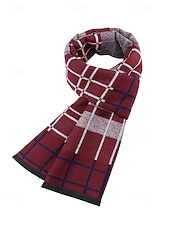 economico Cravatte e papillon da uomo-sciarpa scozzese natalizia da uomo, materiale in poliestere, vari colori, perfetta per la moda invernale e come regalo per le feste
