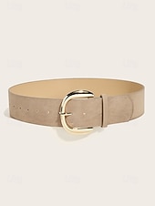 abordables Ceinture pour femme-Ceinture de Noël en similicuir pour femme, design large et élégant avec boucle en métal, disponible en plusieurs couleurs, parfaite pour les fêtes de fin d'année et les tenues d'hiver