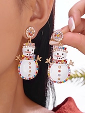 halpa Naisten korvakoru-Naisten jouluiset rusettikorvakorut kimaltelevalla punaisella viimeistelyllä, juhlava lomakoru joulujuhliin, lahjaidea