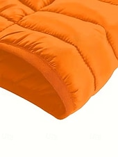 baratos Blusões e Parkas para Homem-Homens Casaco de inverno Casaco puffer Jaqueta acolchoada Bolsos Poliéster Férias Roupa Diária Encontro Padrão Moda Casual Confortável Térmico / Quente Outono Inverno Cor Sólida / Simples Preto